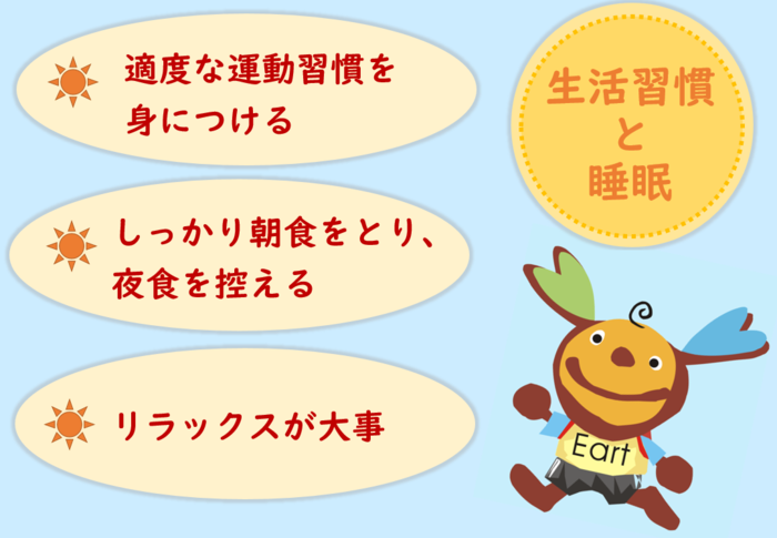 生活習慣と睡眠の説明